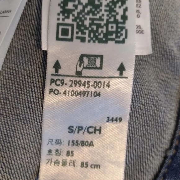 Levi's Denim truckers jacket blue sz PS - Picture 4 of 8